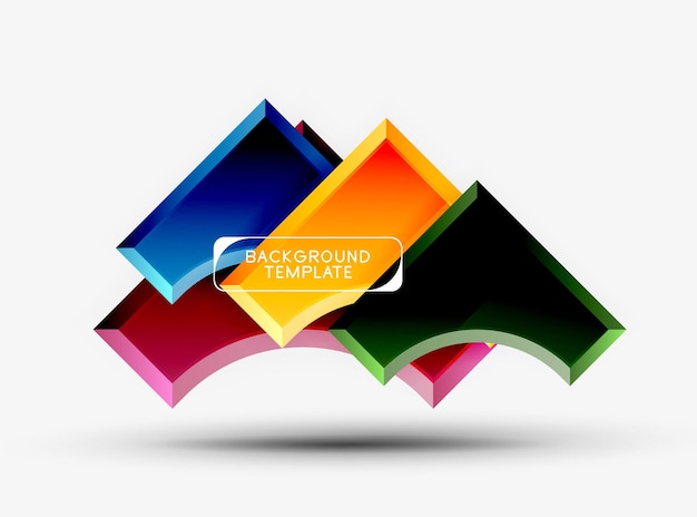 Geometrické 3D tvary pozadí