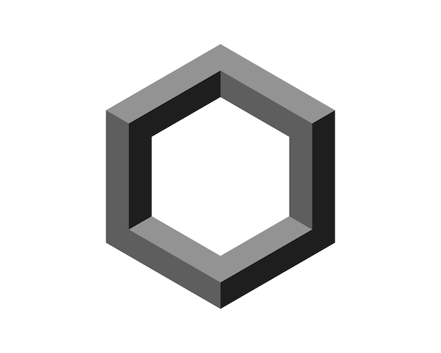 Geometrický vektorový návrh loga ve tvaru krychle Logotyp společnosti Trendy tech emblém v pixelovém stylu