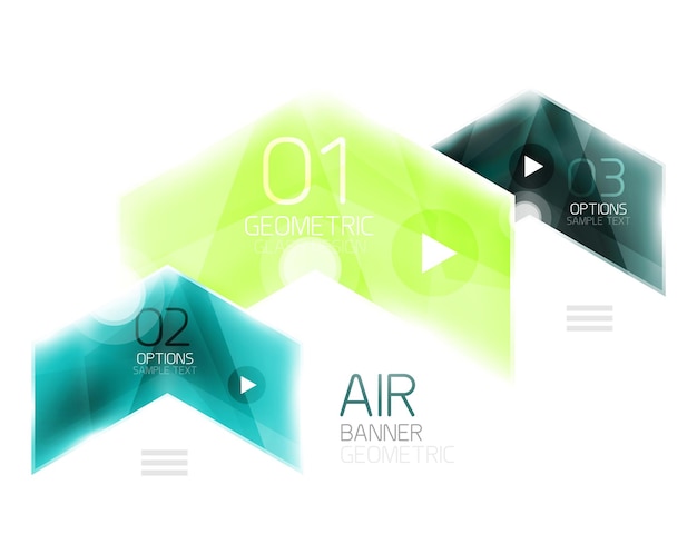 Glass arrow information web box