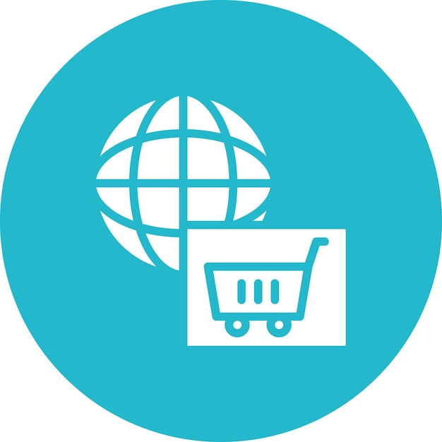 Global Market icon vector image Can be used for Data Science