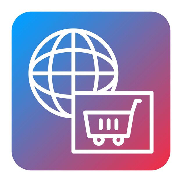 Global Market icon vector image Can be used for Data Science