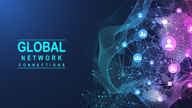 global network connection concept network communication