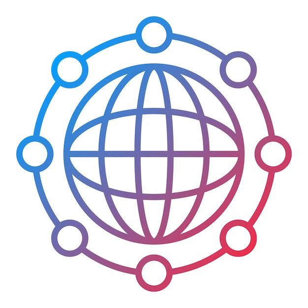 global network icon vector image can be used for business startup