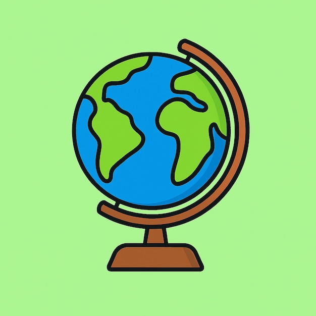 Globe Vector Icon School Elements