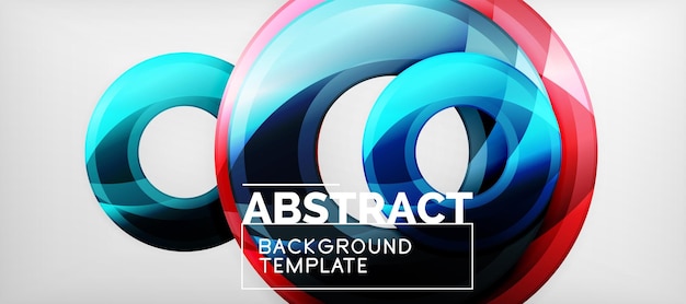 glossy circles geometric background