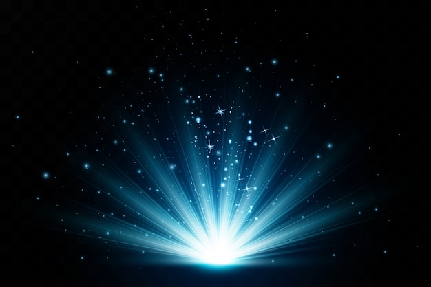 Glow light effect. dust,shining sun, bright flash.