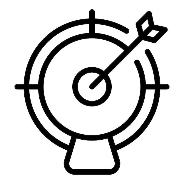 Goal realization icon Outline Goal realization vector icon for web design isolated on white background