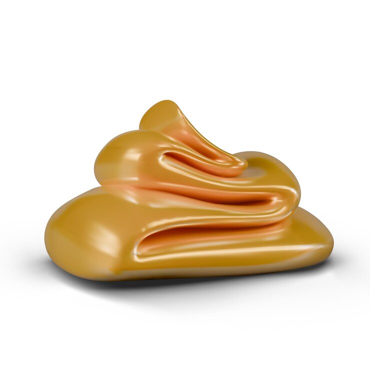 Vektor golden melted pastry mass sweet cream hot caramel liquid honey