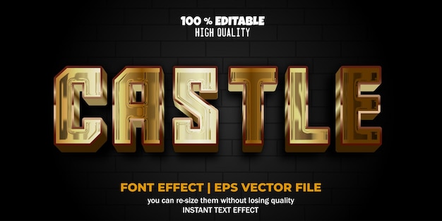 golden metallic text effect  editable elegant and luxury text style