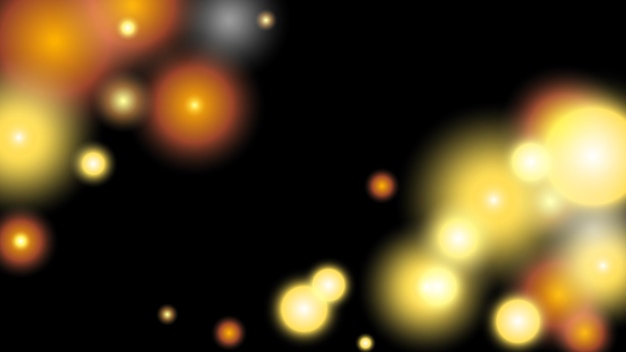 Golden sparkles on black background