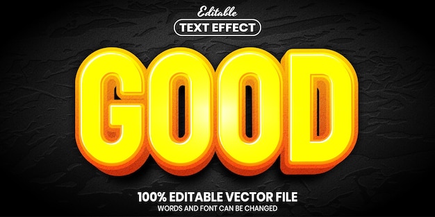 good text, font style editable text effect