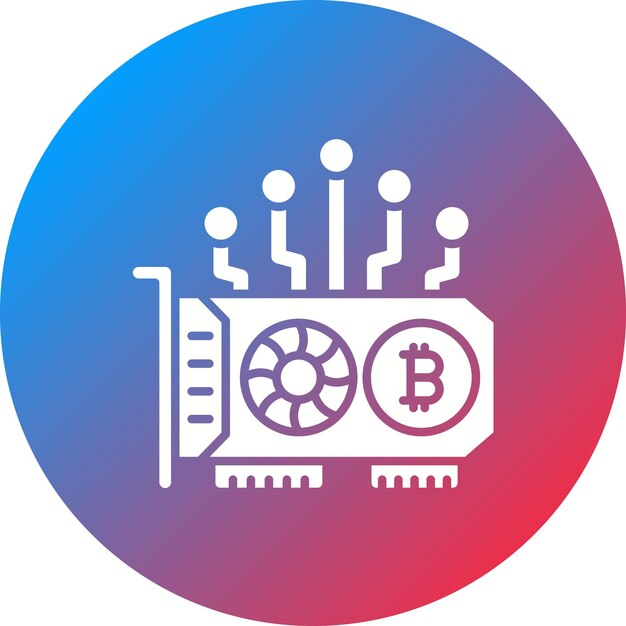 gpu mining icon vector image can be used for cryptocurrency