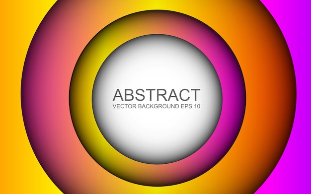 Gradient background Abstract circle papercut smooth color composition vector illustration EPS 10