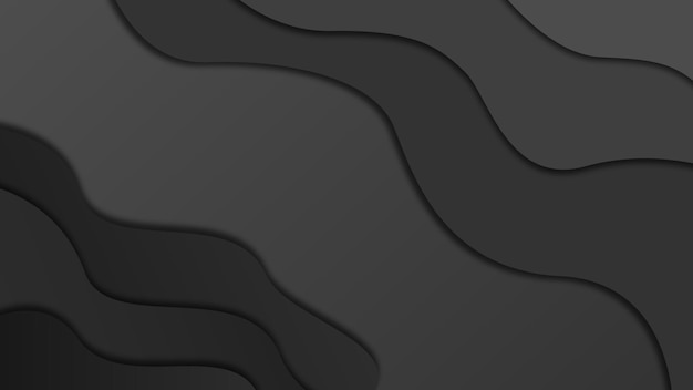 Gradient black background with wave shapes