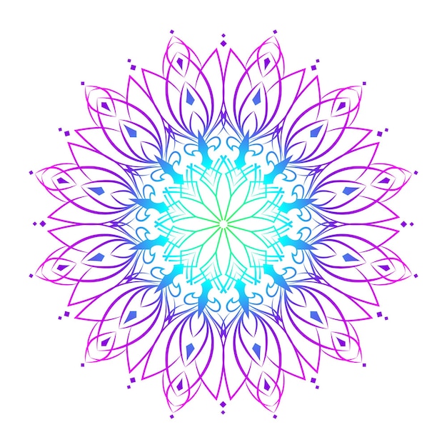 Gradient color mandala pattern