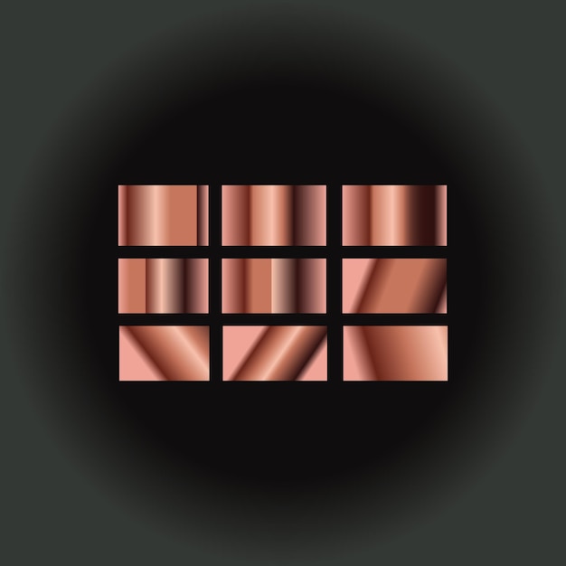 gradient color palette with vector elements
