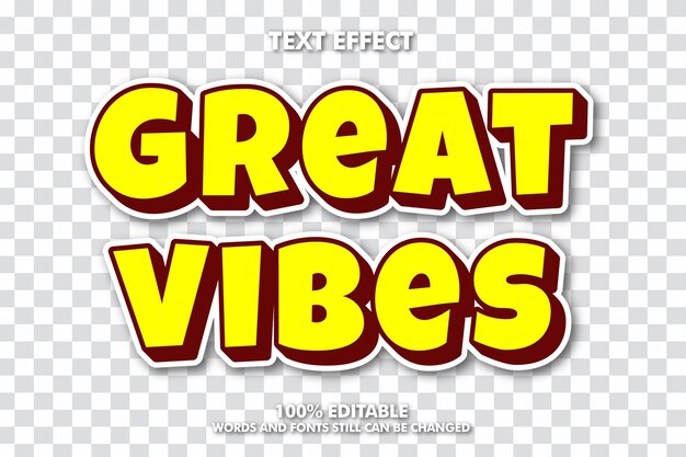 Gradient editable text effect editable transparent background