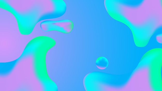 Gradient Fluid Liquid Shapes Background