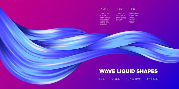 Gradient fluid shapes abstract modern background design