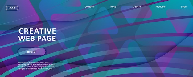 Gradient geometric poster dynamic lines and abstract shapes