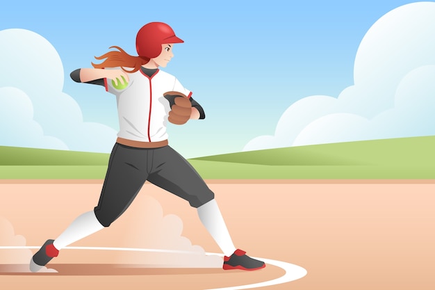Gradient softball background
