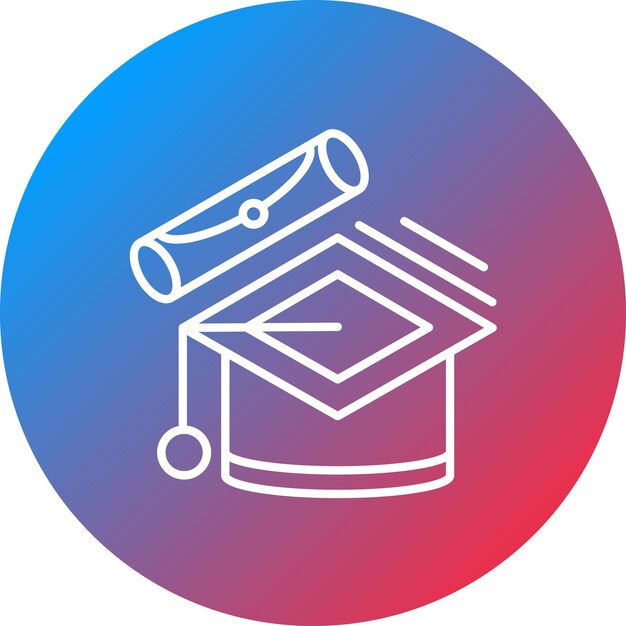 Graduated icon vector image Can be used for Back to School