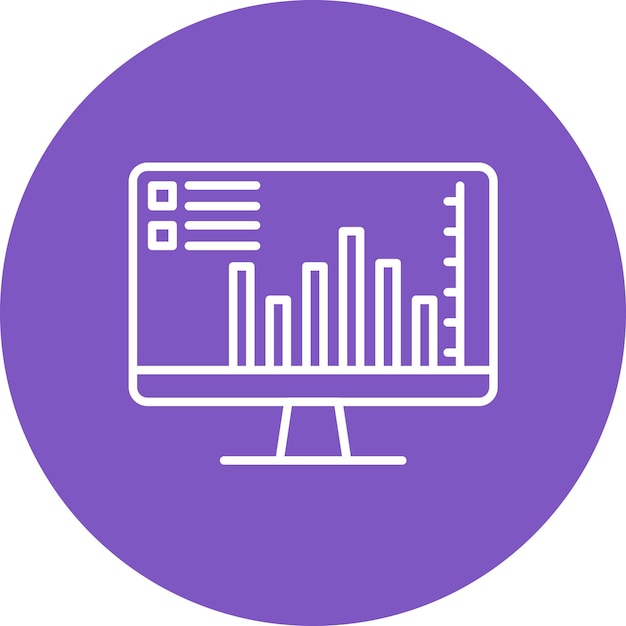 Graphical Representation icon vector image Can be used for Infographics