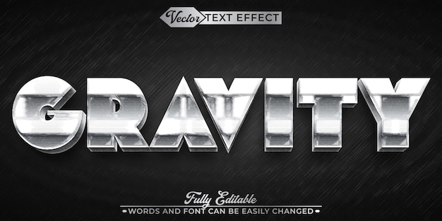 gravity vector editable text effect template