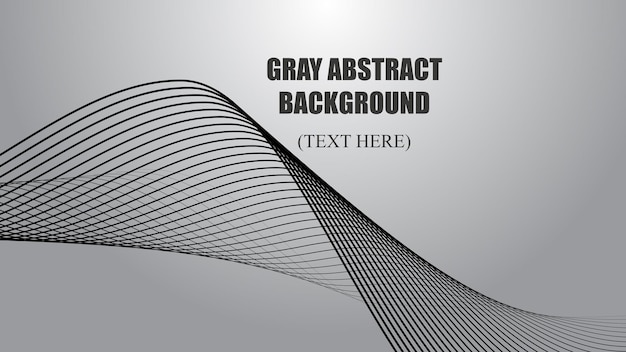 gray abstract background with curve line vector image illustration for backdrop or wallpaper