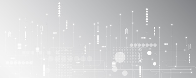 gray white technology background cuttingedge technology and science line design can be used as a