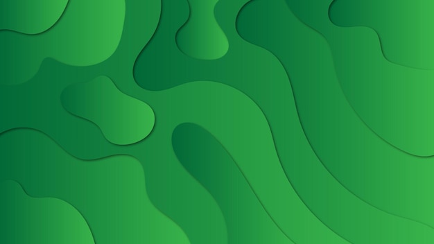 green abstract background with 3d paper cut effect for modern and natureinspired designs