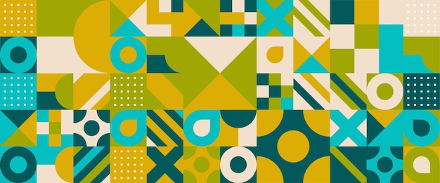 green beige and yellow vector abstract trendy banners with mosaic geometric design for banner background business or technology presentation web brochure cover layout wallpaper