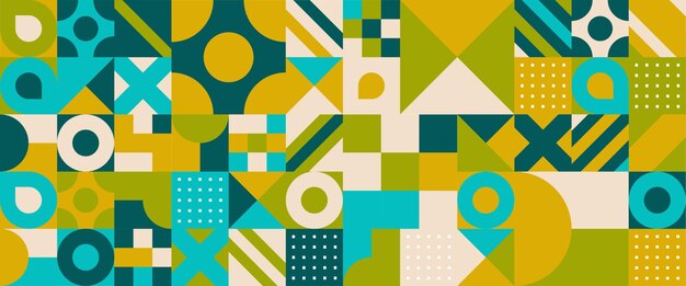 green beige and yellow vector simple and minimalist flat mosaic banners with shapes abstraction minimalism flat for background poster flyer banner invitation cover for book catalog report
