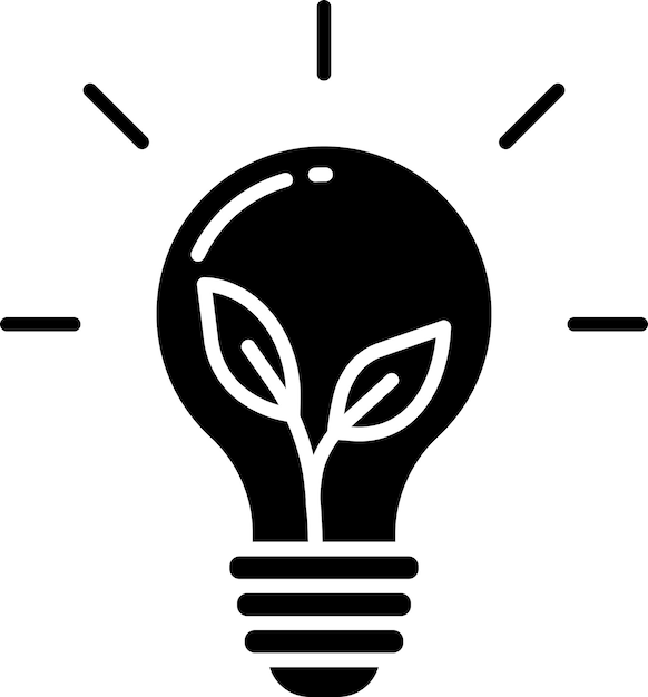 green energy solid glyph vector illustration