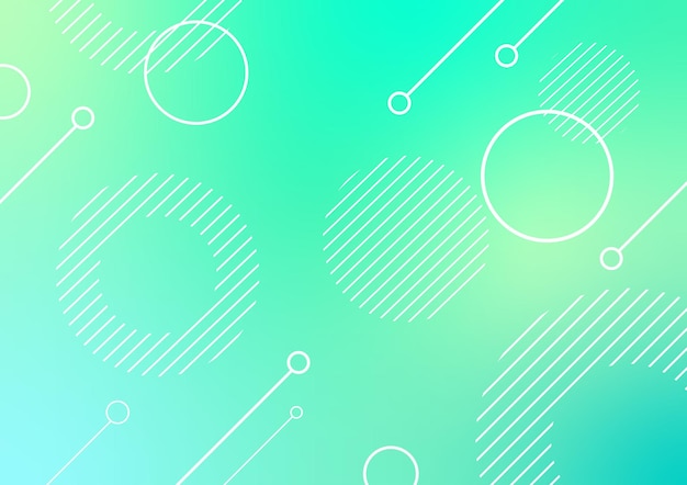 Green Gradient technology cyber circle line background