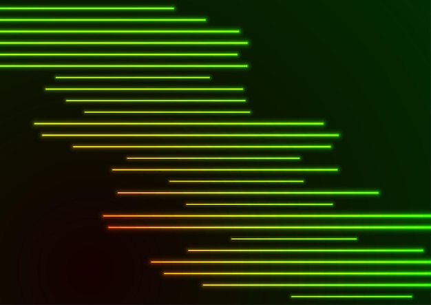 Green neon laser lines abstract background
