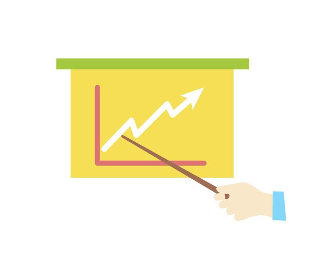 Growing graph icon