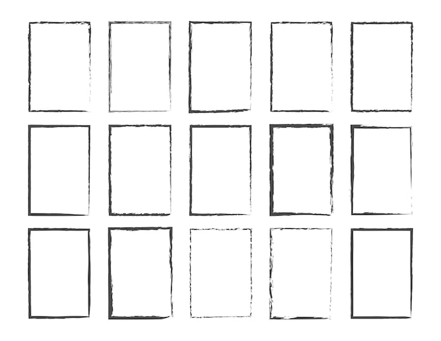 Grunge frame set Grunge background Abstract vector template Vector illustration