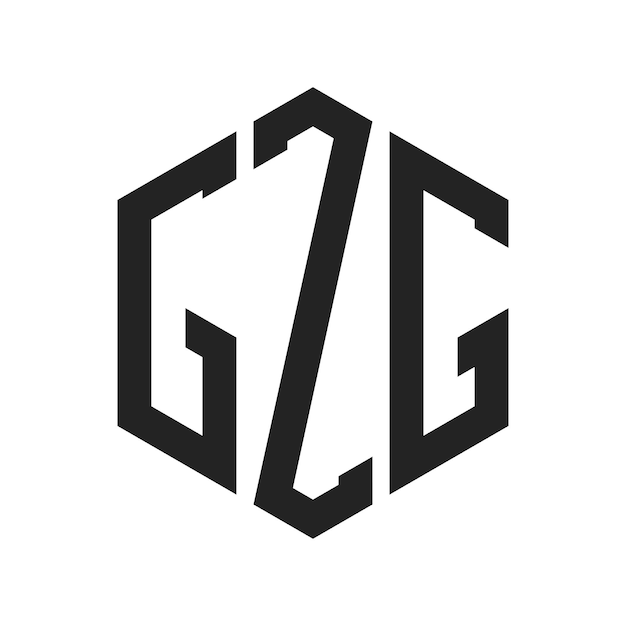 GZG Logo Design Initial Letter GZG Monogram Logo using Hexagon shape