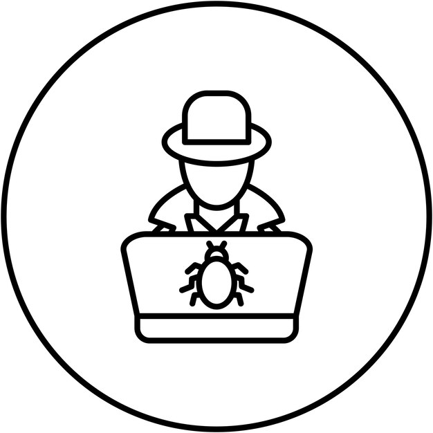 Hacker icon vector image Can be used for Cyber Security