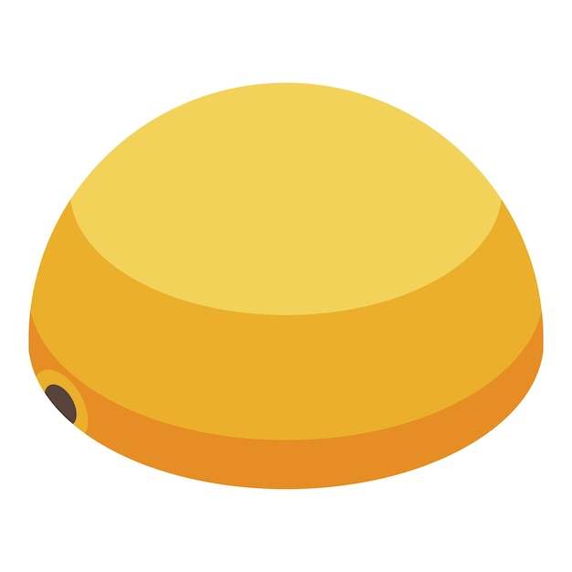 Half apricot icon Isometric of half apricot vector icon for web design isolated on white background
