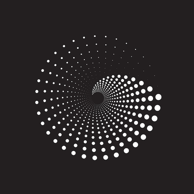 Halftone dots circle texture Creative geometric pattern Abstract vector background