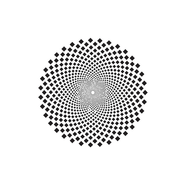 Halftone dots circle texture Creative geometric pattern Abstract vector background