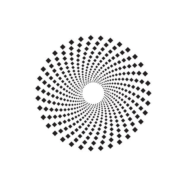 Halftone dots circle texture Creative geometric pattern Abstract vector background