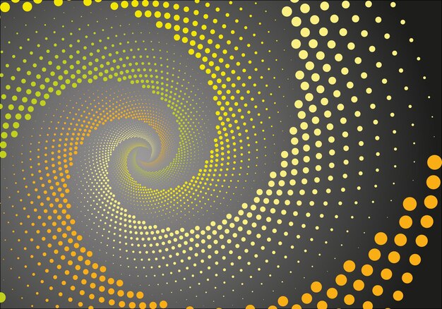halftone dots in circle form. round logo. vector dotted frame. design element spiral dots background