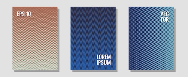 halftone flat patterns abstract vector set