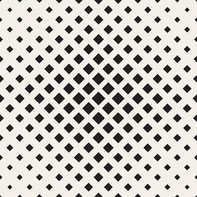 Halftone seamless geometric pattern Monochrome vector texture