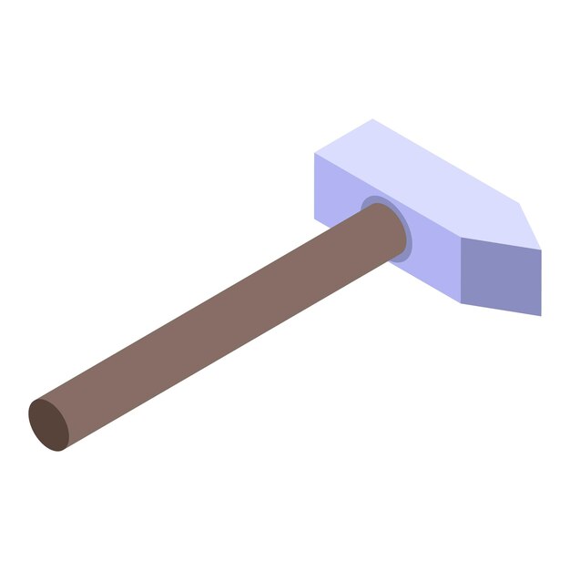 hammer icon isometric of hammer vector icon for web design isolated on white background