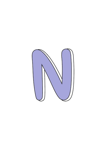 Hand drawn cute alphabet for kids illustration