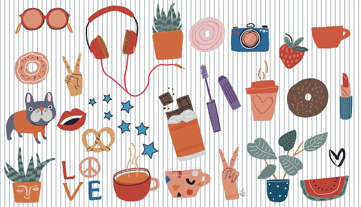 Vektor hand drawn decorative vintage design elements doodle